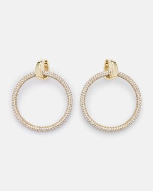Octavia Elizabeth Eternal 18Kt Hoop Earrings With Diamonds - White