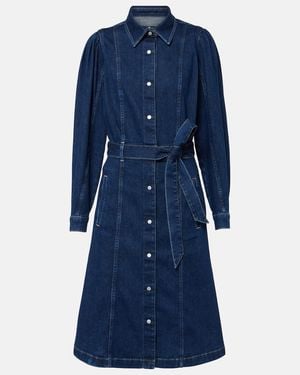 7 For All Mankind Denim Midi Dress - Blue