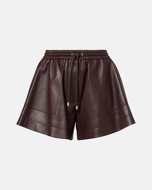 Loewe Shorts Aus Leder - Braun