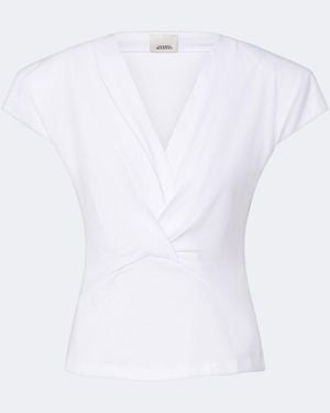 Isabel Marant Nadrine Cotton Jersey Top - White