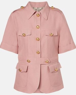 Valentino Cashmere And Cotton Jacket - Pink