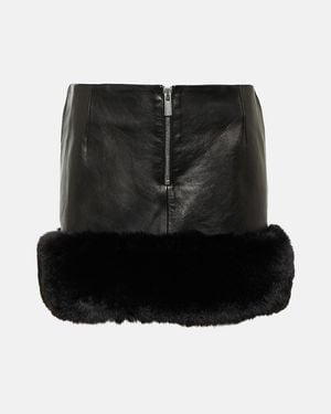Magda Butrym Leather Miniskirt - Black