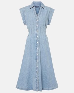 Veronica Beard Ruben Denim Midi Dress - Blue