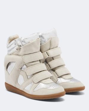 Isabel Marant Sneakers Bekett Aus Veloursleder - Weiß