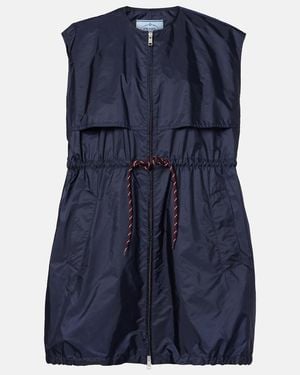 Prada Minikleid Aus Re-Nylon - Blau