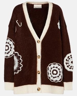 ALÉMAIS Cardigan Mit Haekelstrick - Braun