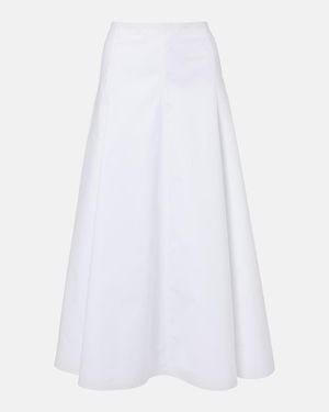 Jacquemus Triangle Cotton-Blend Midi Skirt - White