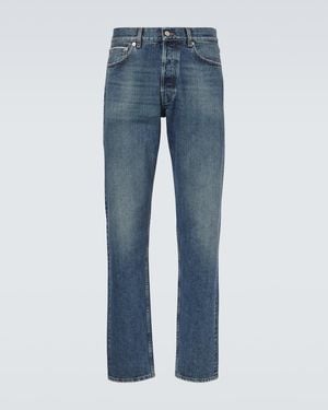 Thom Sweeney Mid-Rise Straight Jeans - Blue