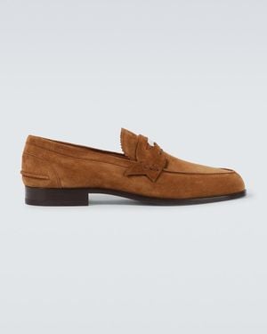 Christian Louboutin Loafers Penny Aus Veloursleder - Braun