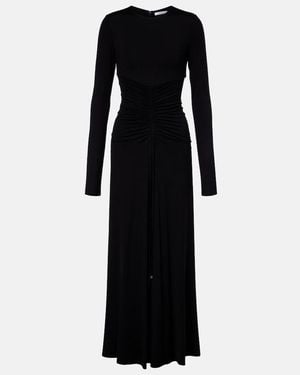 Max Mara Doppia Gathered Maxi Dress - Black