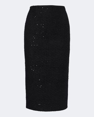 Roland Mouret Sequined Boucle Pencil Skirt - Black