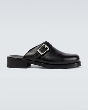Our Legacy Camion Leather Mules - Black