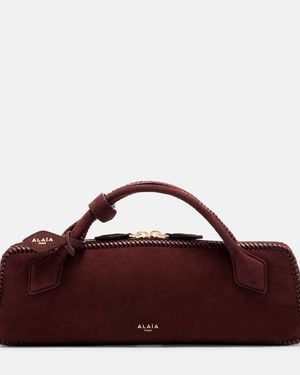 Alaïa Clutch Le Teckel Small Aus Veloursleder - Rot