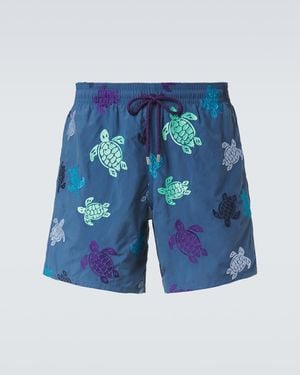 Vilebrequin Bestickte Badehose - Blau