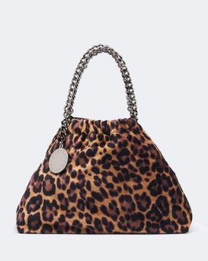 Stella McCartney Falabella Mini Leopard-Print Top-Handle Bag - Brown