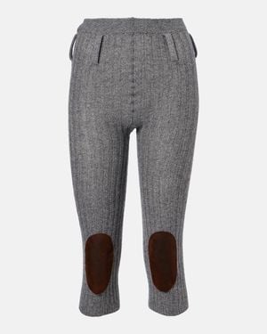 Prada Wool And Cashmere Capri Pants - Gray