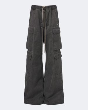 Rick Owens Drkshdw Jumbo Belas Cotton Canvas Cargo Pants - Gray