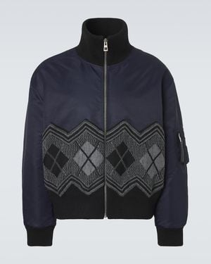 Loewe Argyle Technical Twill Jacket - Black