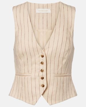 Zimmermann Weste Aus Leinen - Natur