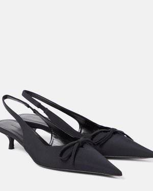 Balenciaga Slingback With Bow Court Shoes - Black