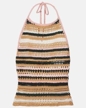 The Upside Top De Croche De Algodon Con Cuello Halter - Multicolor