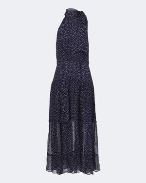 RIXO London Abito Midi Abi A Pois - Blu