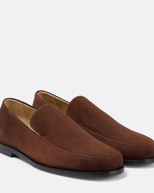 KHAITE Alessio Suede Loafers - Brown