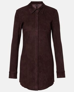 Stouls Geraldine Suede Shirt Dress - Brown