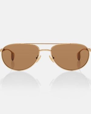 Bottega Veneta Fin Aviator Sunglasses - Brown