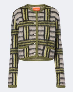 La DoubleJ Cardigan Kells Check - Grün