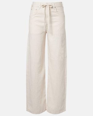 Citizens of Humanity Brynn Linen Wide-Leg Trousers - Natural