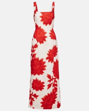 SIR. Floral Linen Maxi Dress - Red
