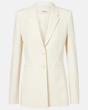 FFORME Bennet Wool-Blend Crepe Blazer - Natural
