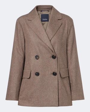 Max Mara Double-Breasted Wool Blazer - Brown