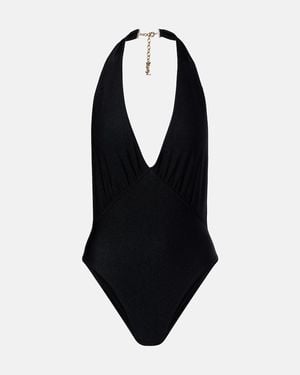 Saint Laurent Banador Cassandre Con Cuello Halter - Negro