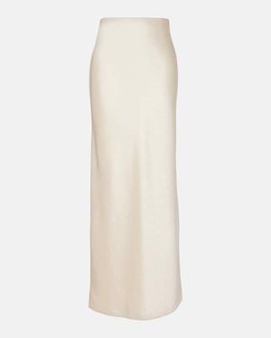 Vince Satin Maxi Skirt - White