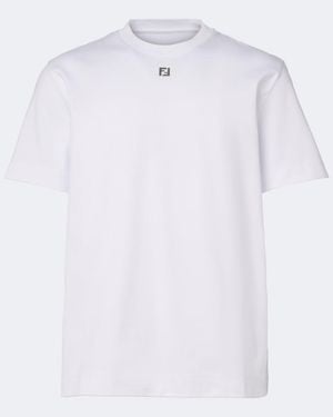 Fendi Ff Cotton Jersey T-Shirt - White