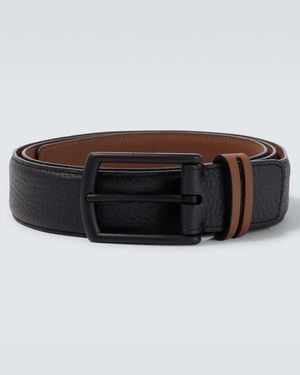 ZEGNA Guertel Aus Leder - Schwarz