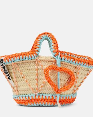ALÉMAIS Luis Mini Macrame Basket Bag - Orange