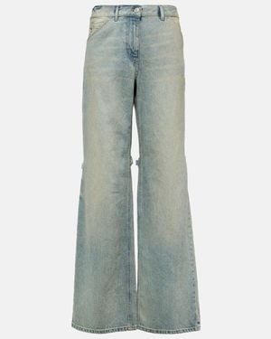 Courreges Sailor Mid-Rise Wide-Leg Jeans - Blue
