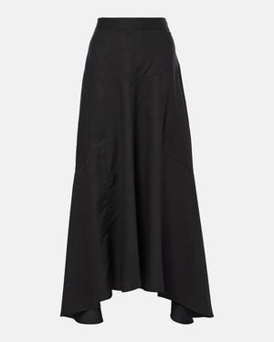 Isabel Marant Alona Asymmetric Midi Skirt - Black