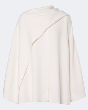 Lisa Yang Nessa Draped Cashmere Cardigan - White