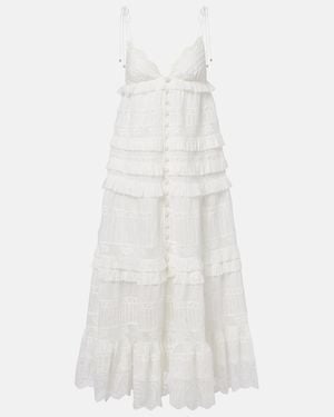 Zimmermann Solstice Cotton Midi Dress - White