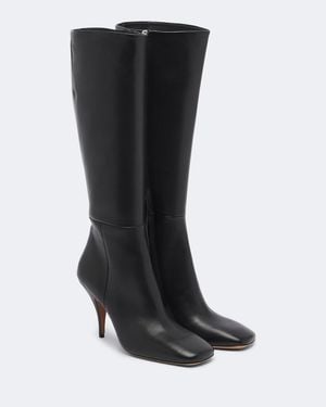 Jude Credo Leather Knee-High Boots - Black