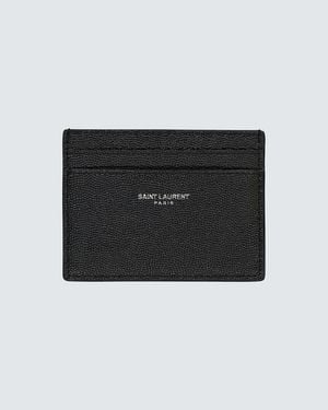Saint Laurent Ysl Monogram Credit Card Case - Black