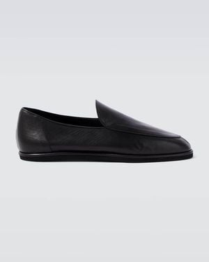 AURALEE Loafers Aus Leder - Schwarz