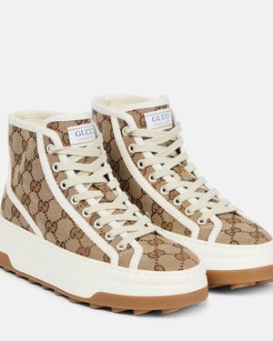 Gucci GG Canvas High-top Trainer - Natural