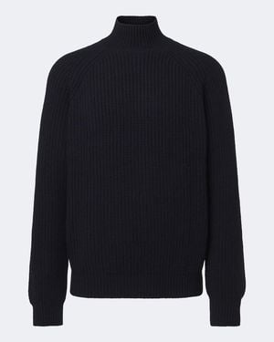 Allude Wool And Cashmere Turtleneck Sweater - Blue