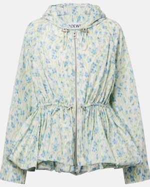 Loewe Floral Peplum Jacket - Green