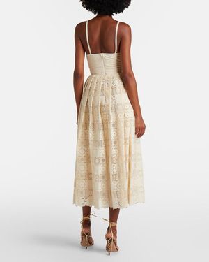 elie saab guipure lace dress Guipure lace silk-blend maxi dress in burgundy - Elie Saab